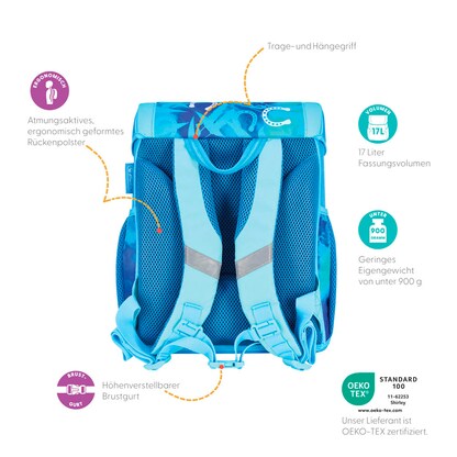 Artikelbild 6 für herlitz Schulranzen-Set Loop Plus Lucky Horse Kunstfaser grün, Artikelnummer 556336