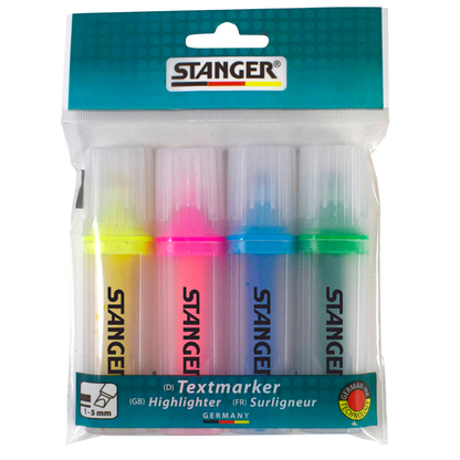 Artikelbild für STANGER transparent Textmarker farbsortiert, 4 St., Artikelnummer 693568