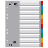 Artikelbild 1 für VON LEITZ Register DIN A4 Vollformat blanko grau-weiß 10-teilig, 1 Satz, Artikelnummer 635879