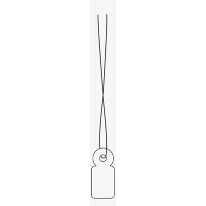 Artikelbild für HERMA Hängeetiketten weiß 10,0 x 22,0 mm mit rotem Faden, 1.000 St., Artikelnummer 537055