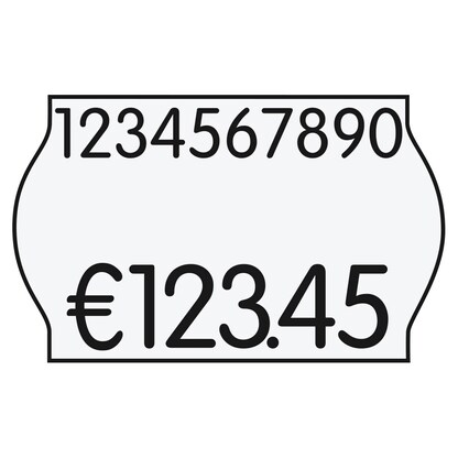Artikelbild für METO Preisetiketten weiß permanent 26,0 x 16,0 mm, 18 Rollen, Artikelnummer 757591