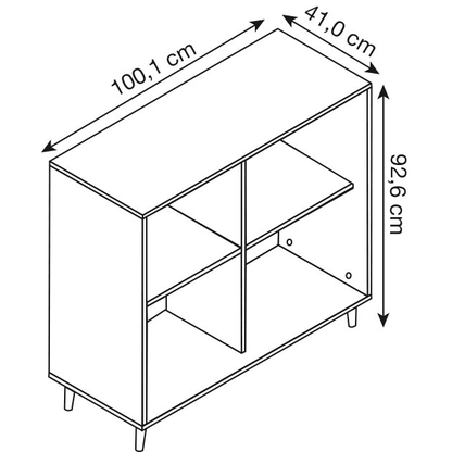 Artikelbild 5 für MÖBELPARTNER Regalschrank 500, 701808 weiß 151,05 x 41,0 x 168,7 cm, 1 St., Artikelnummer 824132
