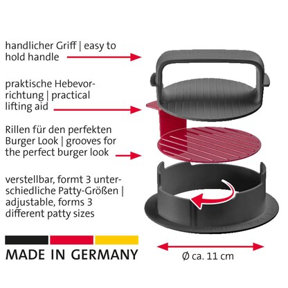 Artikelbild 4 für WESTMARK Hamburgerpresse Vario Plus grau, 1 St., Artikelnummer 997087