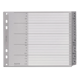 Artikelbild 1 für LEITZ Ordnerregister 1262 DIN A4 Halbformat, Überbreite A-Z grau 20-teilig, 1 Satz, Artikelnummer 184622
