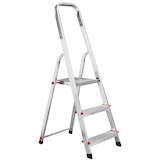 Artikelbild 1 für KRAUSE Stehleiter einseitig CORDA silber 3 Stufen, H: 125,0 cm, Artikelnummer 569816