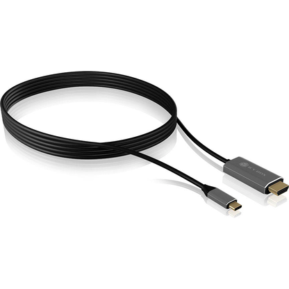 Artikelbild für RaidSonic ICY BOX® USB C/HDMI Kabel IB-CB020-C 1,8 m schwarz, 1 St., Artikelnummer 200976
