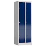 Artikelbild 1 für ClassiX Schließfachschrank enzianblau, lichtgrau X-520321, 6 Schließfächer 59,0 x 50,0 x 180,0 cm, Artikelnummer 188536