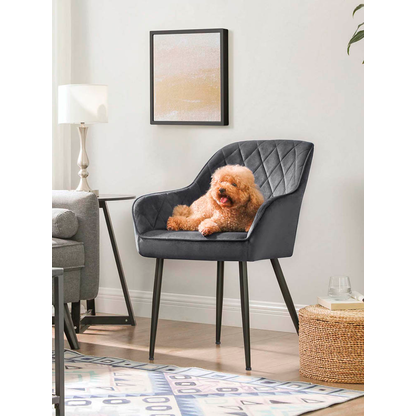 Artikelbild 3 für SONGMICS Sessel dunkelgrau schwarz Stoff 62,5 x 60,0 x 85,0 cm, 1 St., Artikelnummer 290159