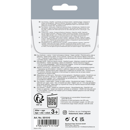 Artikelbild 4 für EBERHARD FABER Duo Fineliner farbsortiert 0,4 mm, 10 St., Artikelnummer 590129
