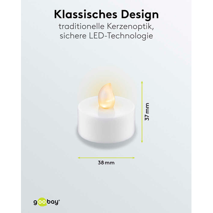Artikelbild 5 für goobay LED-Teelichter weiß, 4 St., Artikelnummer 725339