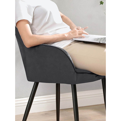 Artikelbild 4 für SONGMICS Sessel dunkelgrau schwarz Stoff 62,5 x 60,0 x 85,0 cm, 1 St., Artikelnummer 290159