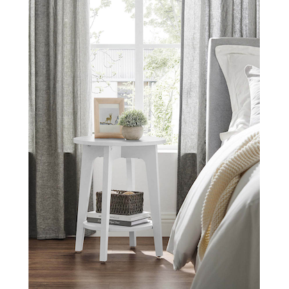 Artikelbild 3 für VASAGLE Beistelltisch rund Spanplatte weiß 40,0 x 40,0 x 50,7 cm, 1 St., Artikelnummer 289946