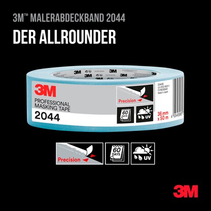 Artikelbild 9 für 3M 2044 Malerband blau 30,0 mm x 50,0 m 1 Rolle, Artikelnummer 477598