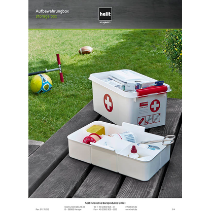 Artikelbild 5 für sunware the q-line Erste-Hilfe-Box 6,0 l weiß/rot 30,0 x 20,0 x 14,5 cm, 1 St., Artikelnummer 427894