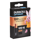 Artikelbild 1 für DURACELL Batterien Optimum Alkali-Mangan Micro AAA 1,5 V, 4 St., Artikelnummer 105308