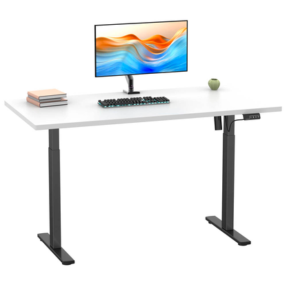 Artikelbild für VCM my office Lona elektrisch höhenverstellbarer Schreibtisch weiß rechteckig, T-Fuß-Gestell schwarz 110,0 x 80,0 cm, Artikelnummer 269926