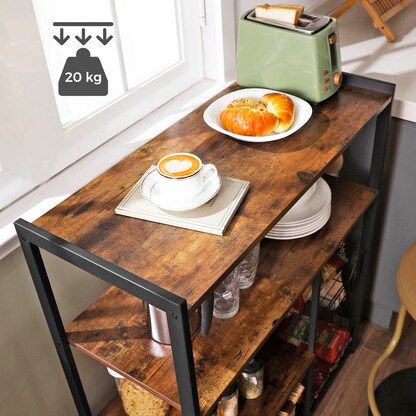 Artikelbild 6 für VASAGLE Küchen-Organizer vintage-braun, schwarz 80,0 x 35,0 x 95,0 cm, 1 St., Artikelnummer 439857