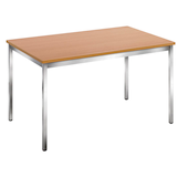 Artikelbild 1 für SODEMATUB Mehrzwecktisch buche rechteckig, Vierkantrohr chrom, 120,0 x 80,0 x 74,0 cm, Artikelnummer 659946