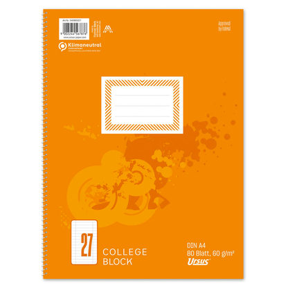 Artikelbild 2 für Ursus Collegeblöcke Lineatur 27 liniert DIN A4 Innen- und Außenrand, 10 Blöcke, Artikelnummer 582015