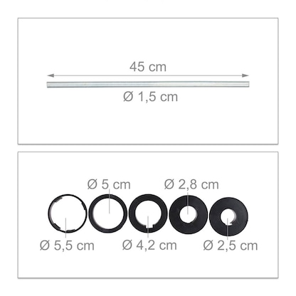 Artikelbild 2 für relaxdays Bodendübel für Sonnenschirm silber, Stahl, Artikelnummer 767733