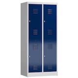 Artikelbild 1 für ClassiX Spind enzianblau, lichtgrau X-523221, 4 Schließfächer 80,0 x 50,0 x 180,0 cm, Artikelnummer 189219