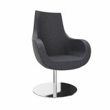 Artikelbild 1 für fm Besuchersessel Pirum anthrazit chrome Stoff 71,0 x 71,0 x 108,5 cm, 1 St., Artikelnummer 447934