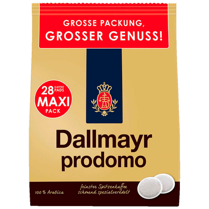 Artikelbild für Dallmayr prodomo Kaffeepads, Arabicabohnen 28 Stück, Artikelnummer 687217