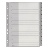 Artikelbild 1 für LEITZ Ordnerregister 1282 DIN A4 Vollformat, Überbreite 1-12 grau 12-teilig, 1 Satz, Artikelnummer 184655