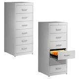Artikelbild 1 für mauser client entry Karteischrank lichtgrau 6 Schubladen 55,2 x 60,0 x 135,0 cm, 1 St., Artikelnummer 259460