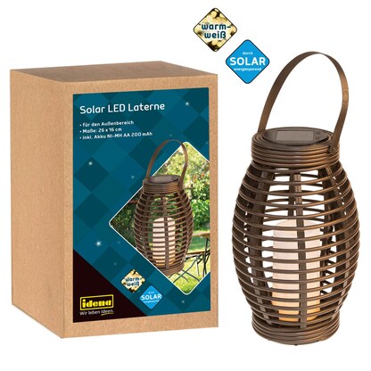 Artikelbild für Idena Laterne LED Solarleuchte bronze, 1 St., Artikelnummer 698892