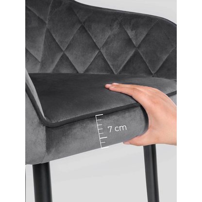 Artikelbild 7 für SONGMICS Sessel dunkelgrau schwarz Stoff 62,5 x 60,0 x 85,0 cm, 1 St., Artikelnummer 290159