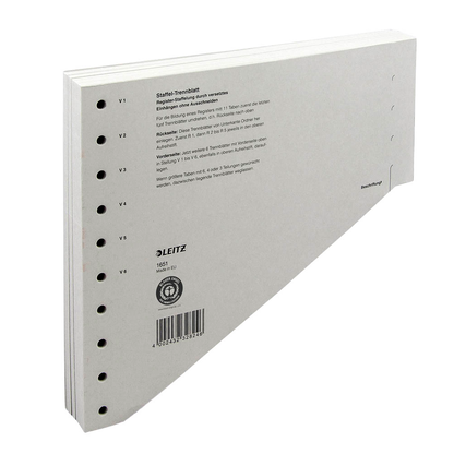Artikelbild 3 für LEITZ Trennblätter 1651 DIN A4 blanko grau, 200 g/qm, 100 St., Artikelnummer 484337