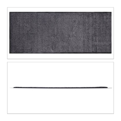Artikelbild für relaxdays Fußmatte schwarz/grau 80,0 x 200,0 cm, Artikelnummer 522942