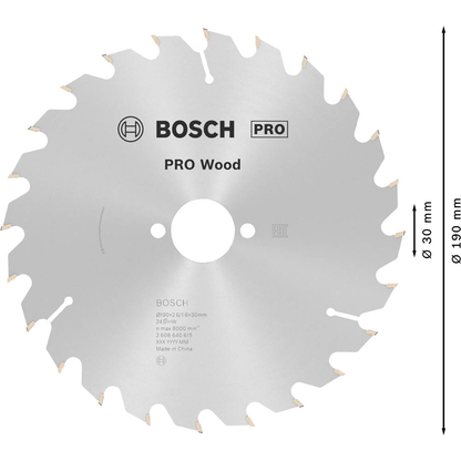 Artikelbild 3 für BOSCH Optiline Wood Kreissägeblatt 190,0 mm, 24 Zähne, 1 St., Artikelnummer 452841