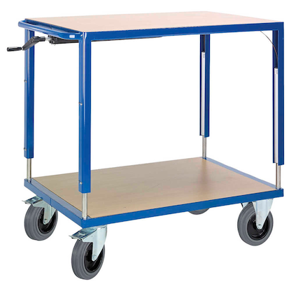 Artikelbild für Rollcart Tischwagen höhenverstellbar 06-7557 blau 116,0 x 70,0 x 98,0 - 128,0 cm, Artikelnummer 756987