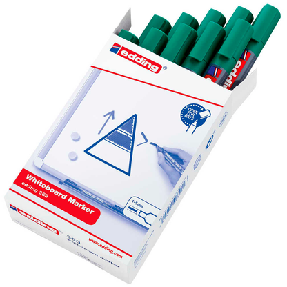Artikelbild für edding 363 Whiteboard-Marker grün 1,0 - 5,0 mm, 10 St., Artikelnummer 268884