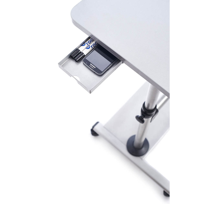 Artikelbild 2 für rocada höhenverstellbarer Schreibtisch alugrau rechteckig, T-Fuß-Gestell alu 80,0 x 60,0 cm, Artikelnummer 585923