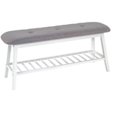 Artikelbild 1 für HAKU Möbel Schuhbank 18338 weiß, grau Stoff 100,0 cm, Artikelnummer 462711