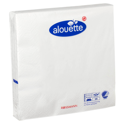 Artikelbild für alouette Servietten weiß 3-lagig 33,0 x 33,0 cm, 30 St., Artikelnummer 559760