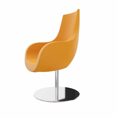 Artikelbild 2 für fm Besuchersessel Pirum orange chrome Stoff 71,0 x 71,0 x 108,5 cm, 1 St., Artikelnummer 447898