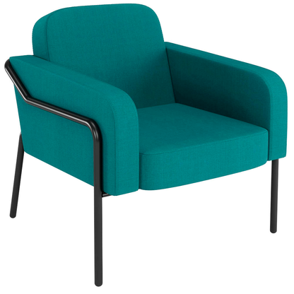 Artikelbild für medso powered by PAPERFLOW Sessel MEDSO L Rund blau schwarz Stoff 75,0 x 74,3 x 73,6 cm, 1 St., Artikelnummer 522559