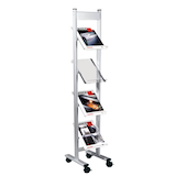 Artikelbild 1 für Kerkmann Prospektregal Ecoline silber DIN A4 4 Fächer 31,0 x 35,0 x 160,0 cm, 1 St., Artikelnummer 701771