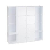 Artikelbild 1 für relaxdays Kleiderschrank, 10021969_49 weiß, transparent 145,5 x 36,5 x 145,5 cm, 1 St., Artikelnummer 522146