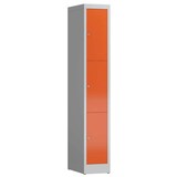 Artikelbild 1 für ClassiX Schließfachschrank feuerrot, lichtgrau X-520314, 3 Schließfächer 31,0 x 50,0 x 180,0 cm, Artikelnummer 187441