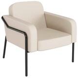 Artikelbild 1 für medso powered by PAPERFLOW Sessel MEDSO L Rund creme schwarz Kunstleder 75,0 x 74,3 x 73,6 cm, 1 St., Artikelnummer 522567