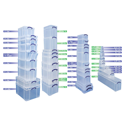 Artikelbild 2 für Really Useful Box Aufbewahrungsbox 84,0 l transparent 71,0 x 44,0 x 38,0 cm, 1 St., Artikelnummer 404301