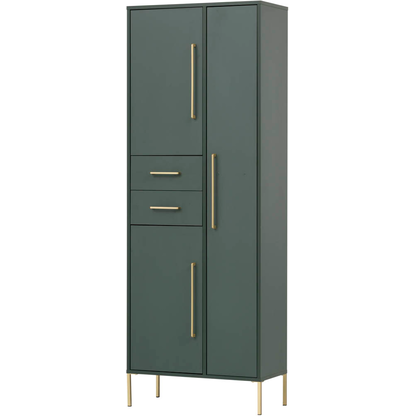 Artikelbild 7 für MÖBELPARTNER Garderobenschrank Kent, 701758 dunkelgrün 7 Fachböden 67,1 x 33,1 x 184,3 cm, Artikelnummer 785594