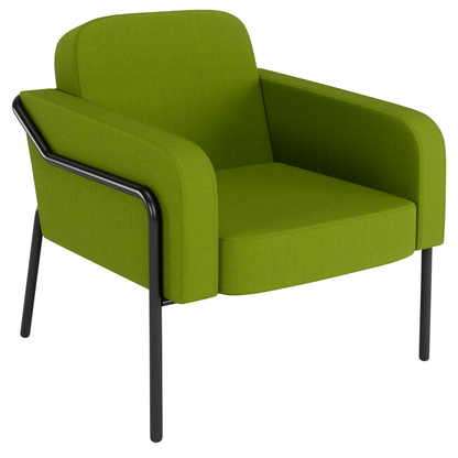 Artikelbild für medso powered by PAPERFLOW Sessel MEDSO L Rund grün schwarz Kunststoff 75,0 x 74,3 x 73,6 cm, 1 St., Artikelnummer 522579