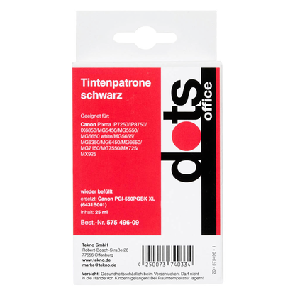 Artikelbild 6 für dots schwarz Druckerpatrone kompatibel zu Canon PGI-550 XL PGBK, Artikelnummer 575496