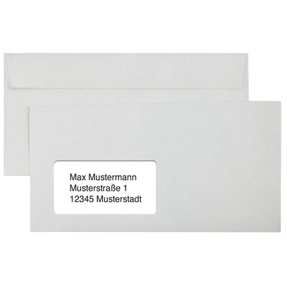 Artikelbild für kaenguruh the world of paper Briefumschläge DIN lang mit Fenster grau haftklebend 25 St., Artikelnummer 736318
